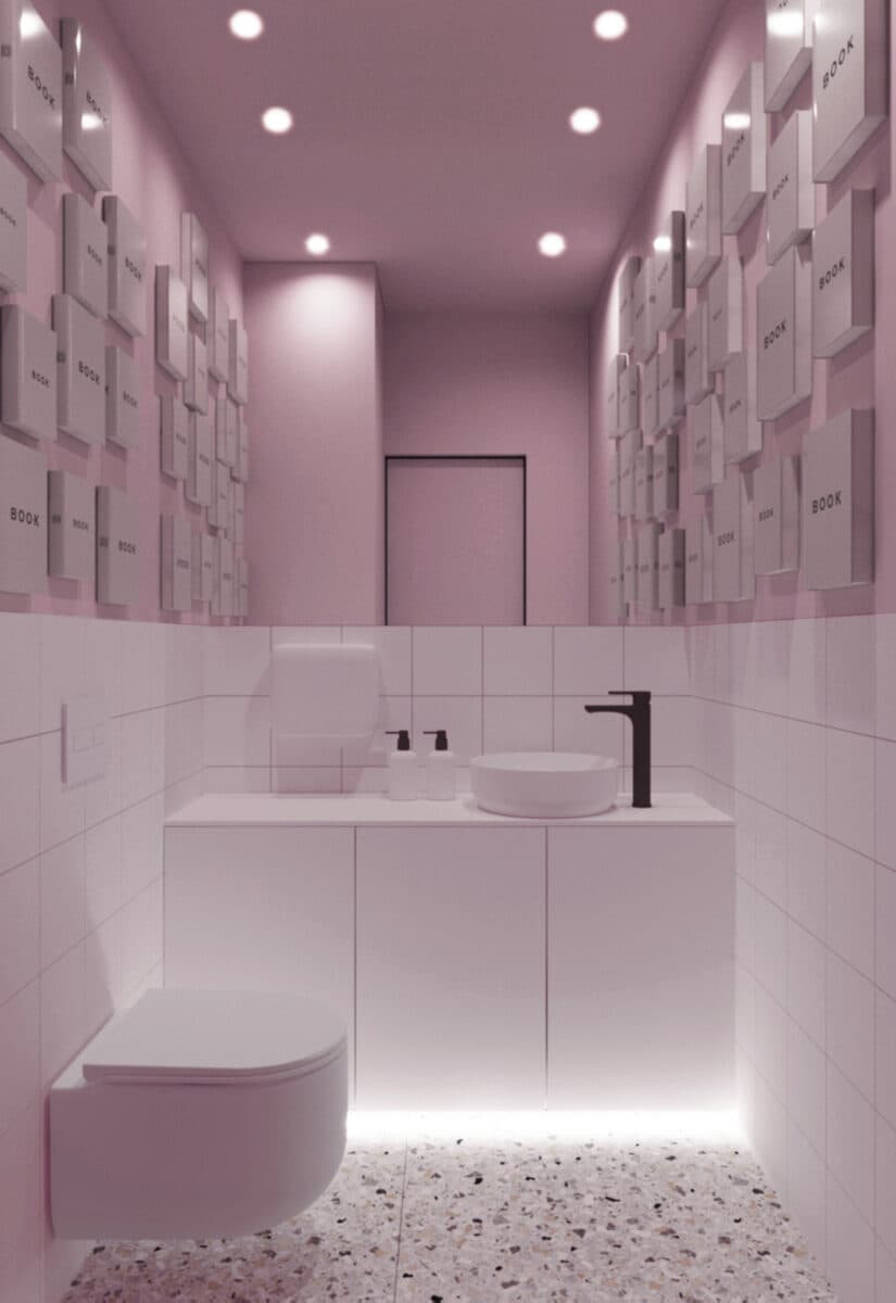 Library — туалетная комната в стиле бренда