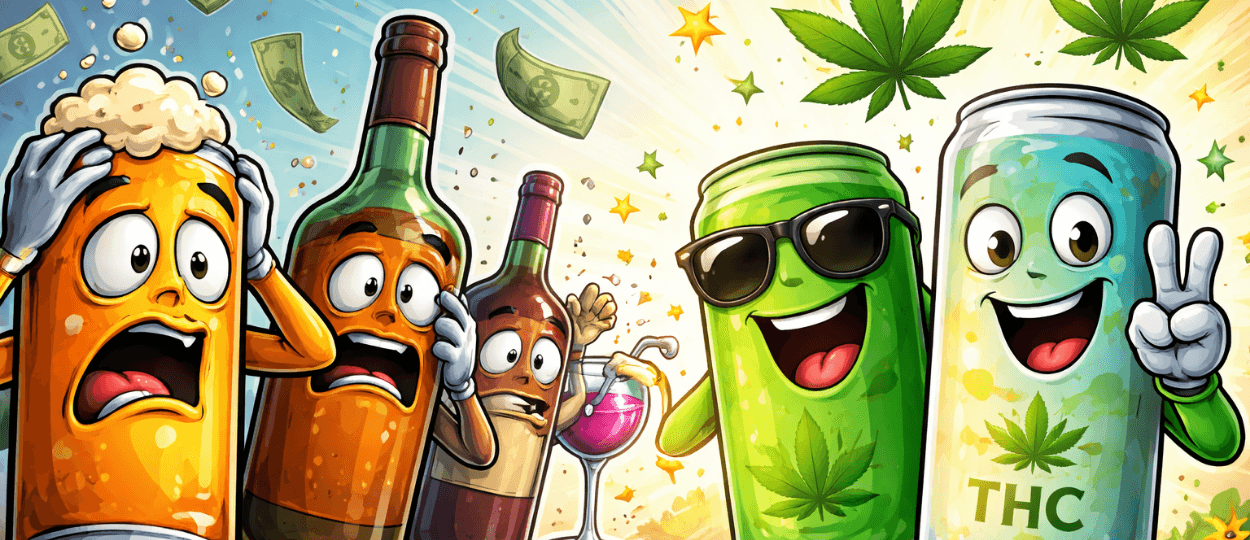 เครื่องดื่มกัญชา ลดการขายแอลกอฮอล์ กระตุ้นความกังวลในอุตสาหกรรม