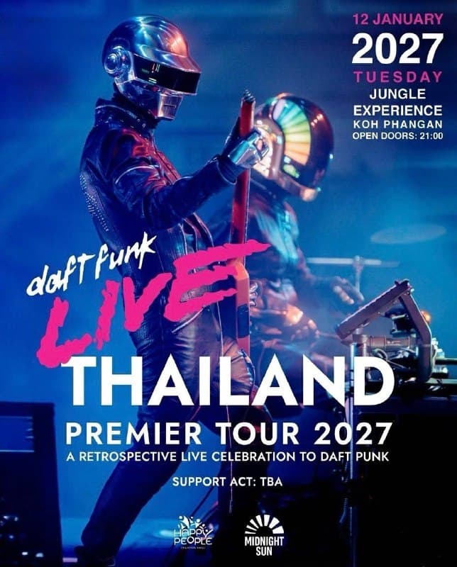 Daft Funk LIVE Premier Tour 2027 at Jungle Experience on Koh Phangan