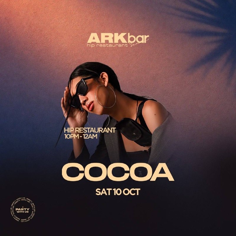 COCOACOCOAARKbar Beach Club จัดปาร์ตี้กลางคืน 10 ตุลาคม