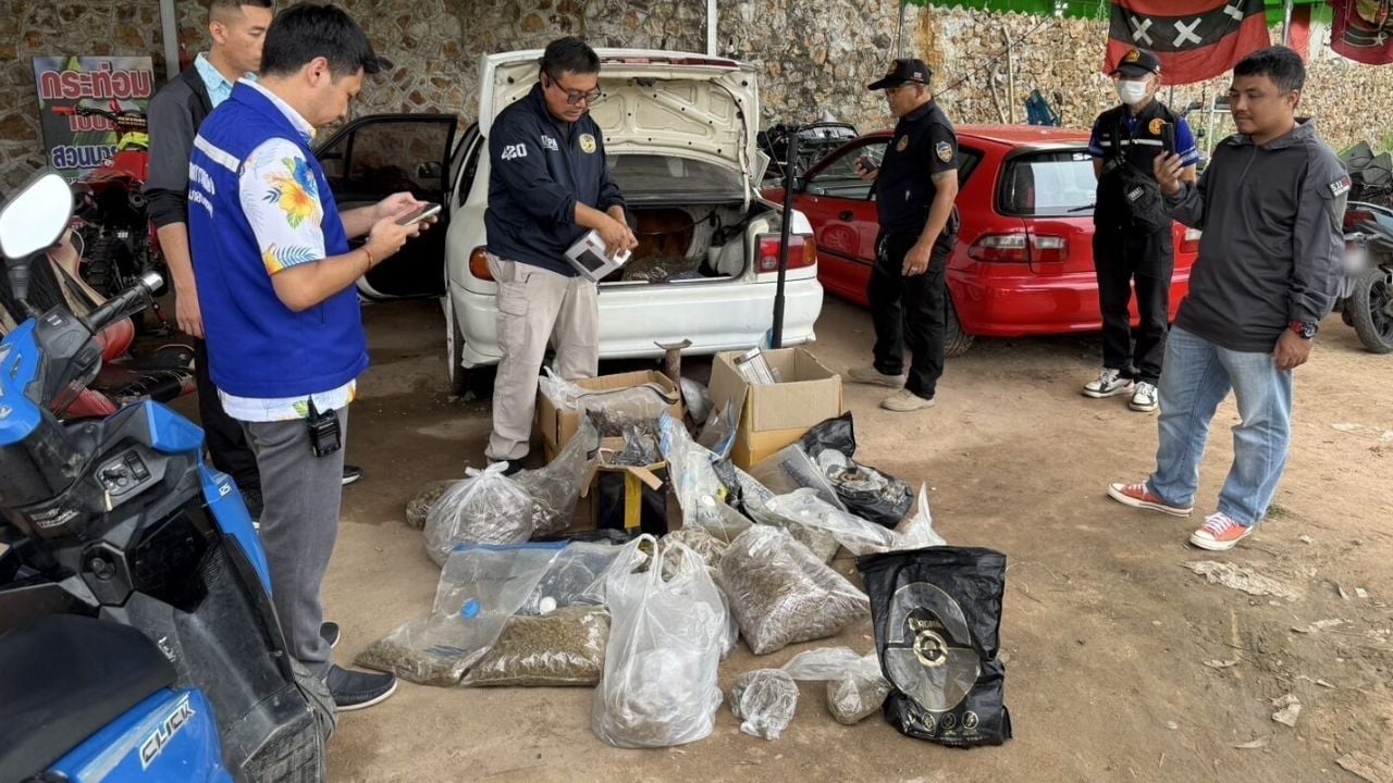 Il raid in un negozio di cannabis a Chon Buri rivela vendite illecite di droghe e sigarette elettroniche