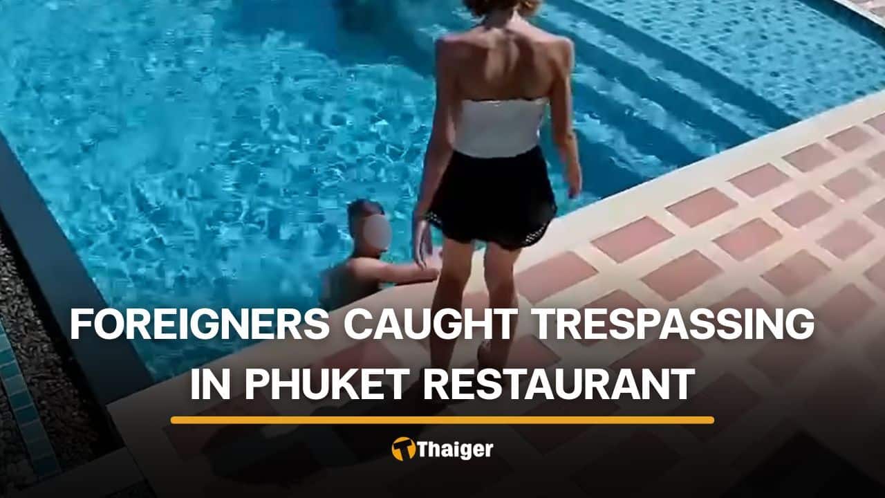 Foreign Couple Reported to Police After Trespassing, Swimming, and Smoking Cannabis at Phuket Restaurant
