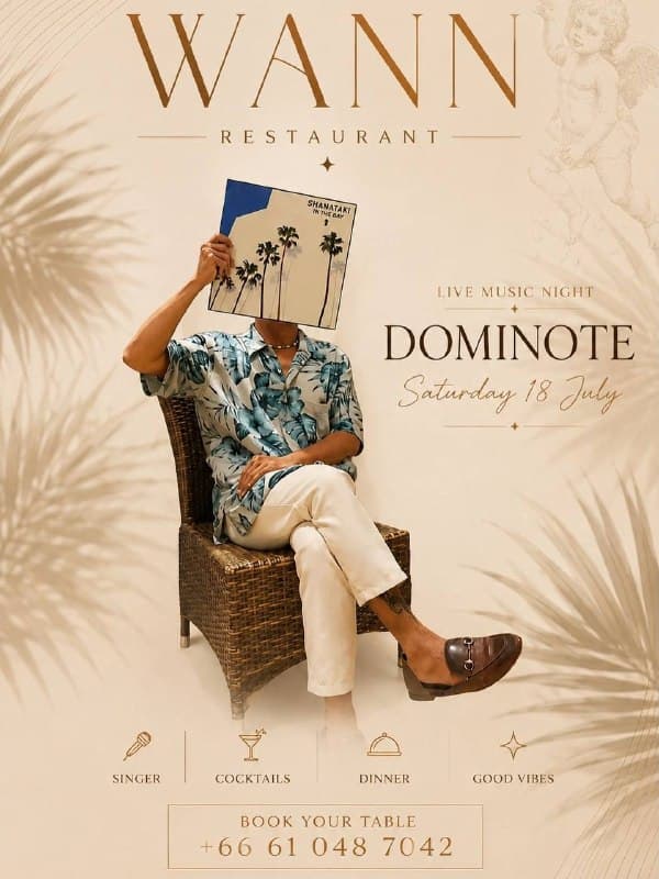 Dominote Live Music Night at WANN Restaurant on Koh Samui