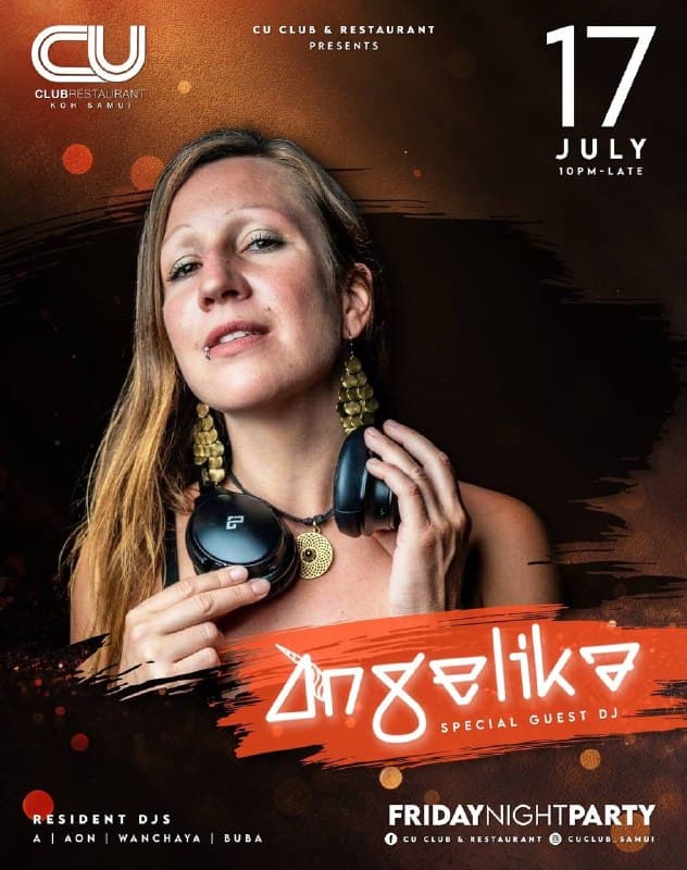 Angelika Brings Deep Electronic Beats to CU Club Koh Samui