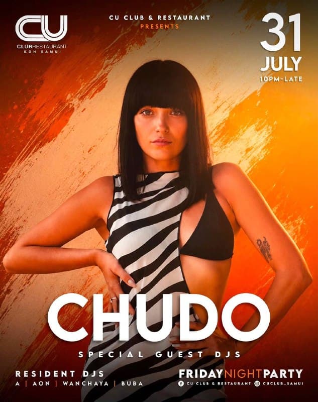 Chudo Brings High-Energy Beats to CU Club on Koh Samui