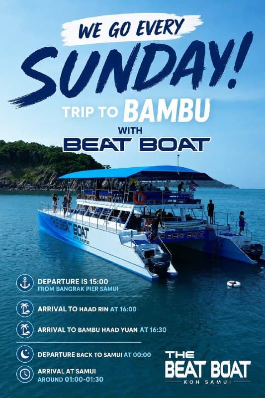 Weekly Beat Boat Party from Koh Samui to Koh Phangan