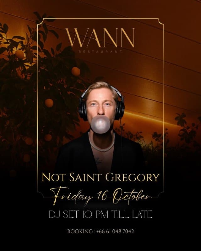 Enjoy Late-Night DJ Sets by Not Saint Gregory at Koh Samui Restaurant