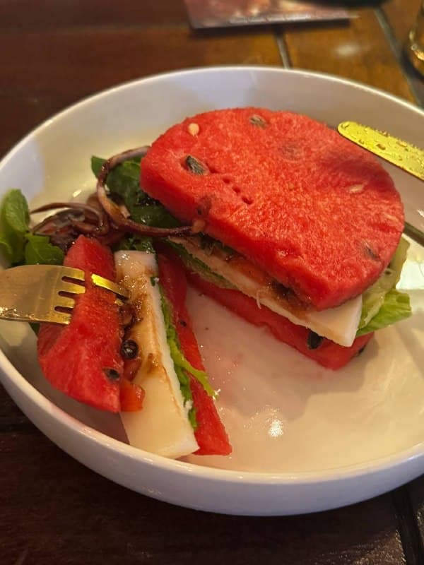 Refreshing Watermelon Burger with Italian Flair at Banyan Market