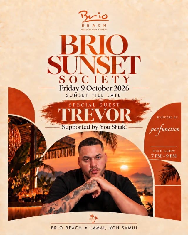 Brio Beach Club Hosts Sunset Dance and Fire Show on October 9